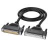 ZDMEBEZ 1Pcs Pure Copper DB37 Extension Cable Male to Male to Female 37-pin Cable Parallel Port Cable Serial Computer Printer Data Cable(2M,Fe to Fe) view 2