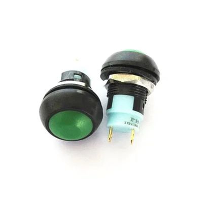 1PC PBS-33A 12mm 2Pin Mini Round Self Lock Push Button Switch Waterproof Switch(1PC Green)
