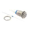 1PC 12mm 2Pin Metal Self-Locking Button Switch Blue LED Waterproof Small Switch with Resistor 220V view 1