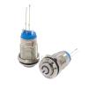 1PC 12mm 2Pin Metal Self-Locking Button Switch Blue LED Waterproof Small Switch with Resistor 220V view 2