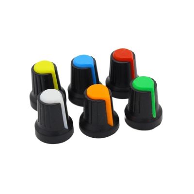 12pcs Potentiometer knob Switch Cap (Peach Heart Button A Variety of Colors) Diameter 6 mm Diameter 15 mm * 17 mm high