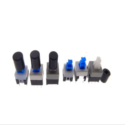 30Sets(=1Pack) Tactile Push Button Switch Self Lock Switch 7 * 7MM 8 * 8MM 8.5 * 8.5MM Micro Switch Button + (30PCS Black Tact Cap)