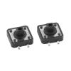 100PCS 12x12x7.3mm Tactile Push Button Switch Momentary 12 * 12 * 7.3MM Micro Switch Button SMT Black Square Head view 2