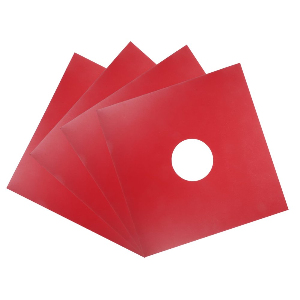 GLEAVI 4pcs Record Outer Sleeves Phonograph Record Jackets for Albums Protects from Scratches and Dirt