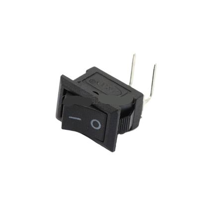10Pcs Black Push Button Switch 3A 250V 6A 125VAC KCD11 2Pin Left Curved Needle Snap-in On/Off Rocker Switch 10 * 15mm Black
