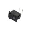 10Pcs Black Push Button Switch 3A 250V 6A 125VAC KCD11 2Pin Left Curved Needle Snap-in On/Off Rocker Switch 10 * 15mm Black view 1