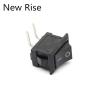 10Pcs Black Push Button Switch 3A 250V 6A 125VAC KCD11 2Pin Left Curved Needle Snap-in On/Off Rocker Switch 10 * 15mm Black view 2