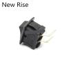 10Pcs Black Push Button Switch 3A 250V 6A 125VAC KCD11 2Pin Left Curved Needle Snap-in On/Off Rocker Switch 10 * 15mm Black view 3