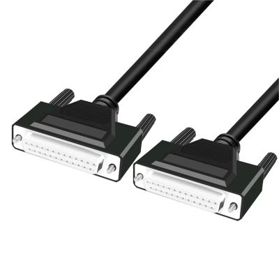 CTDOFUM 1Pcs Double Shield DB25 Parallel Port Data Transmission Cable Male to Female 25pin Pure Copper Computer Printing Connector 0.5M 3M(Fe to Fe,0.5M)