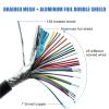CTDOFUM 1Pcs Double Shield DB25 Parallel Port Data Transmission Cable Male to Female 25pin Pure Copper Computer Printing Connector 0.5M 3M(Fe to Fe,0.5M) view 3