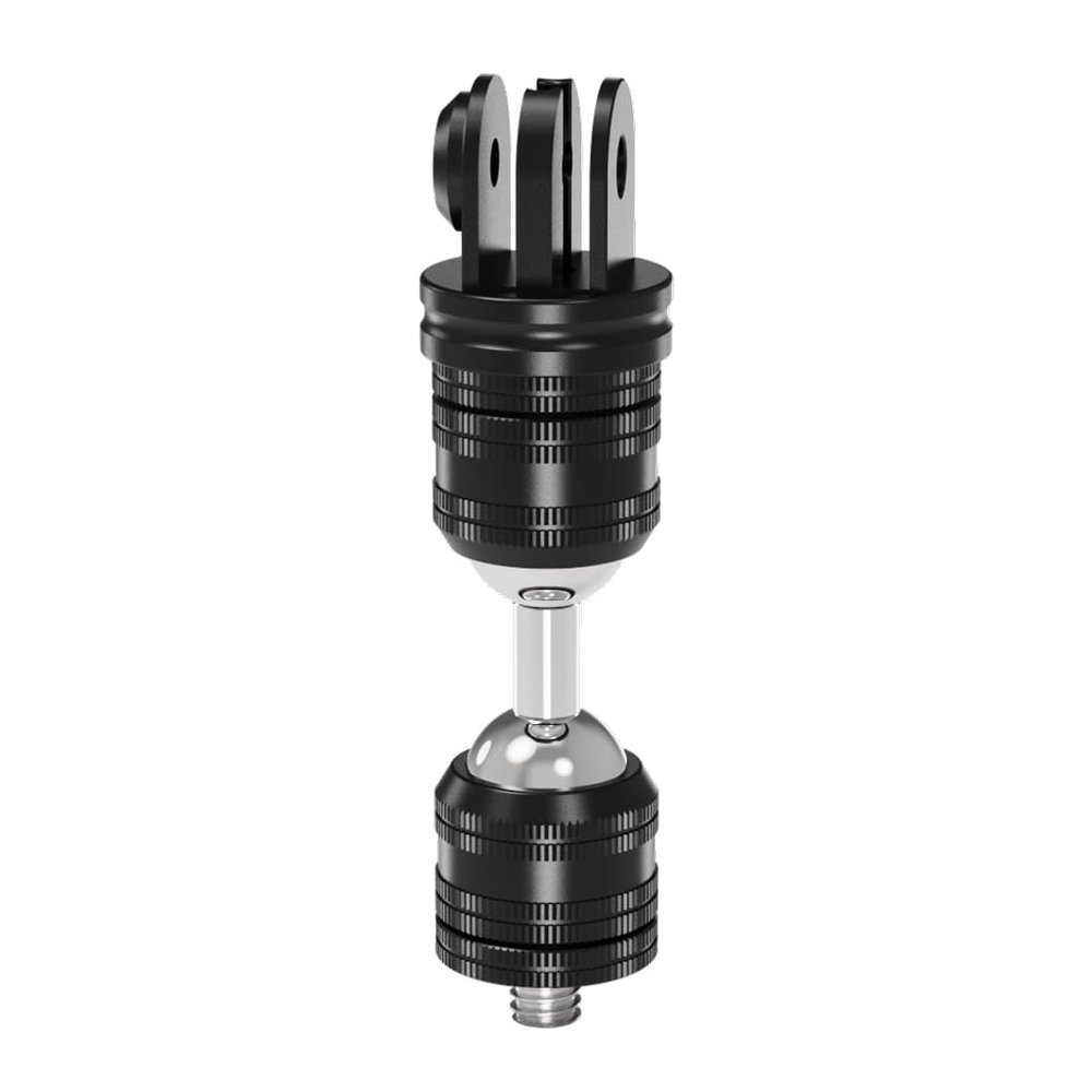 BGNing Dual Ball Head Adjustable Bracket, 1/4 Quick Release CNC Aluminum Camera Head, Suitable for use with Selfie Sticks, Tripods, Compatible with Hero/Action 5pro Sports Cameras (Type 10)