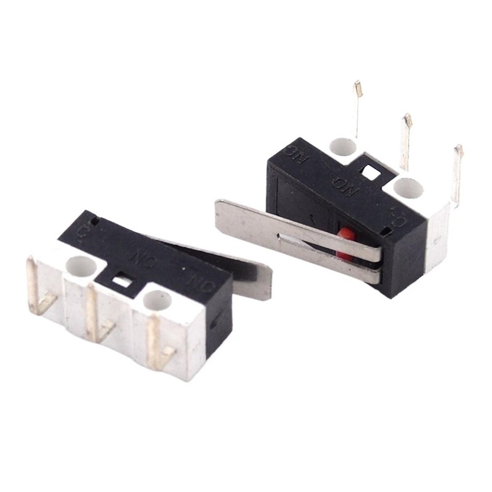 100Pcs 3Pins 90 Degree Curved Needle Mouse Switch Limit Switch Push Button Switch 1A 125V AC