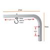 90 Degrees Bracket Projection Screen Hanger Adjustable Ceiling Mount for HD Projector Screens L Shape Hook Holder view 2