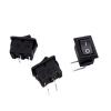 100Pcs 10 * 15mm Right Bent 2Pin Curved Needle Black Rocker Switch 3A 250V 6A 125VAC KCD11 2Pin Snap-in On Off Push Button Switch view 1
