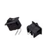 100Pcs 10 * 15mm Right Bent 2Pin Curved Needle Black Rocker Switch 3A 250V 6A 125VAC KCD11 2Pin Snap-in On Off Push Button Switch view 2