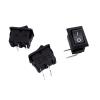 100Pcs 10 * 15mm Right Bent 2Pin Curved Needle Black Rocker Switch 3A 250V 6A 125VAC KCD11 2Pin Snap-in On Off Push Button Switch view 4