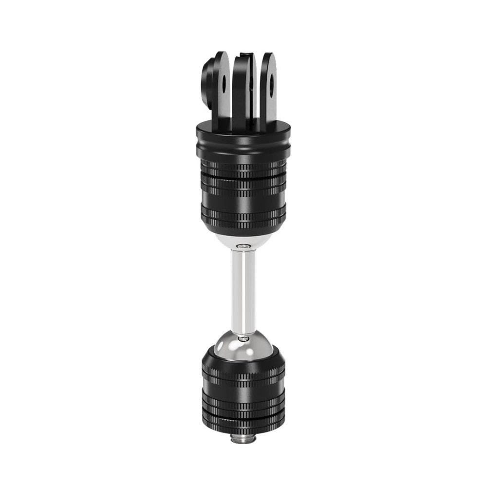 BGNing Dual Ball Head Adjustable Bracket, 1/4 Quick Release CNC Aluminum Camera Head, Suitable for use with Selfie Sticks, Tripods, Compatible with Hero/Action 5pro Sports Cameras (Type 9)