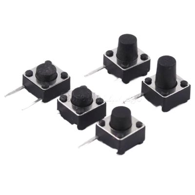 6x6mm Panel PCB Momentary Tactile Tact Mini Push Button Switch DIP Side 2pin 6x6x4.3/5/6/7/8 MM 6 * 6 * 4.3MM 5MM 6MM 7MM 8MM(6x6x8mm)