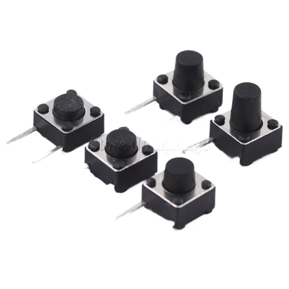 6x6mm Panel PCB Momentary Tactile Tact Mini Push Button Switch DIP Side 2pin 6x6x4.3/5/6/7/8 MM 6 * 6 * 4.3MM 5MM 6MM 7MM 8MM(6x6x8mm)