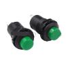 100PCS Mini Small Round Button Red Green Self-Locking Push Button Switch Latching ON/Off 12mm 3A 125V 1.5A 250V AC(100PCS Green) view 1
