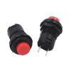 100PCS Mini Small Round Button Red Green Self-Locking Push Button Switch Latching ON/Off 12mm 3A 125V 1.5A 250V AC(100PCS Green) view 2