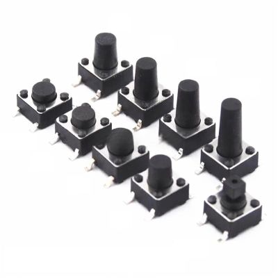 6x6mm Panel PCB Momentary Tactile Tact Mini Push Button Switch SMT 4pin 6x6x4.3/5/6/7.3-12 MM 6 * 6 * 4.3MM 5MM 6MM 7MM 8MM - 12MM(Ivory)
