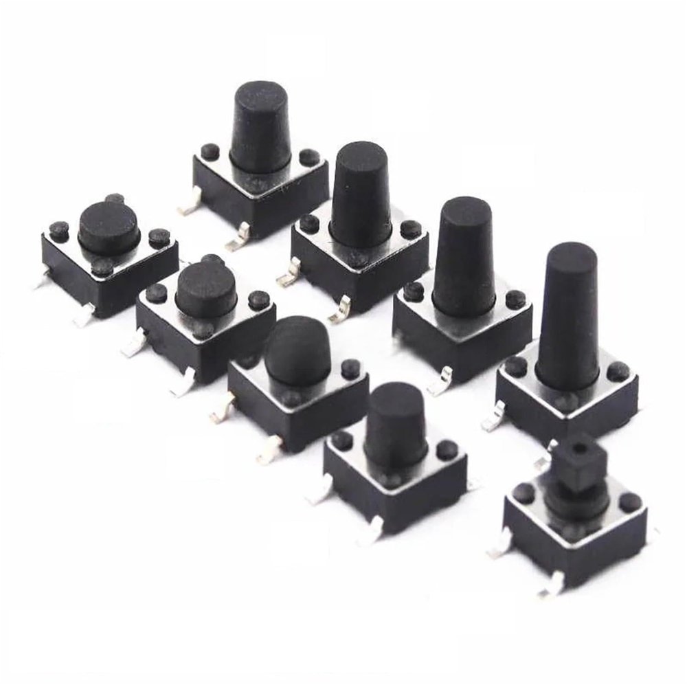6x6mm Panel PCB Momentary Tactile Tact Mini Push Button Switch SMT 4pin 6x6x4.3/5/6/7.3-12 MM 6 * 6 * 4.3MM 5MM 6MM 7MM 8MM - 12MM(Ivory)
