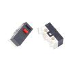 10PCS Mouse Switch Left Bend 90 Degrees 3P Needle 1A 125VAC Micro Switch 3Pins Small Push Button Switch view 2