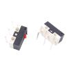 10PCS Mouse Switch Left Bend 90 Degrees 3P Needle 1A 125VAC Micro Switch 3Pins Small Push Button Switch view 3