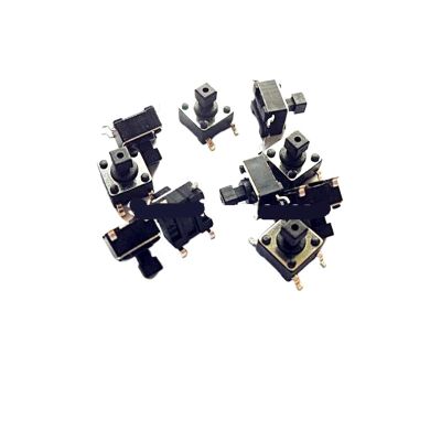 100Pcs 6 * 6 * 7.3MM Square Head 6 * 6 * 7.3H 4 pin Micro Switch Button Switch SMD-4