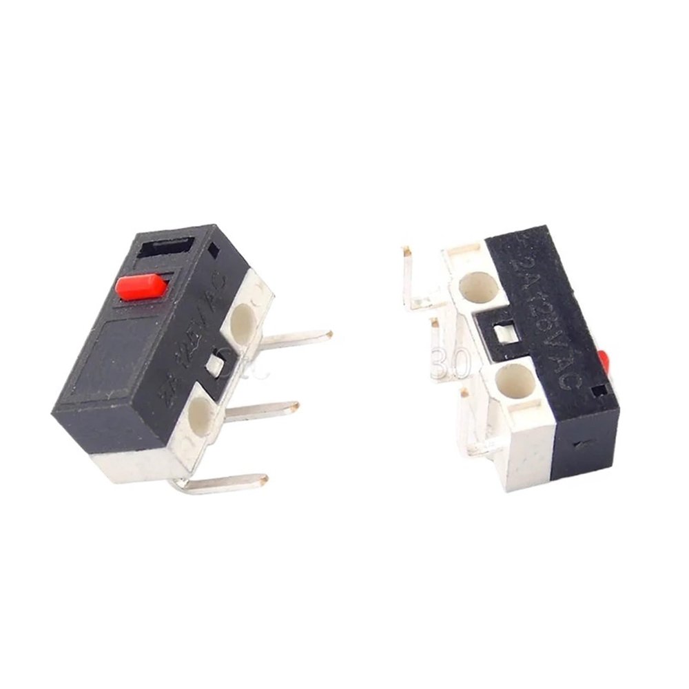10PCS Mouse Switch Right Bend 90 Degrees Curved Needle 1A 125VAC Micro Switch 3Pins Small Push Button Switch