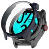 2 Pack Hard Case with Screen Protector for TicWatch Pro 5, HD Clear Built-in 9H Tempered Glass Full Protection Slim Cover (Black/Dark Blue) view 3
