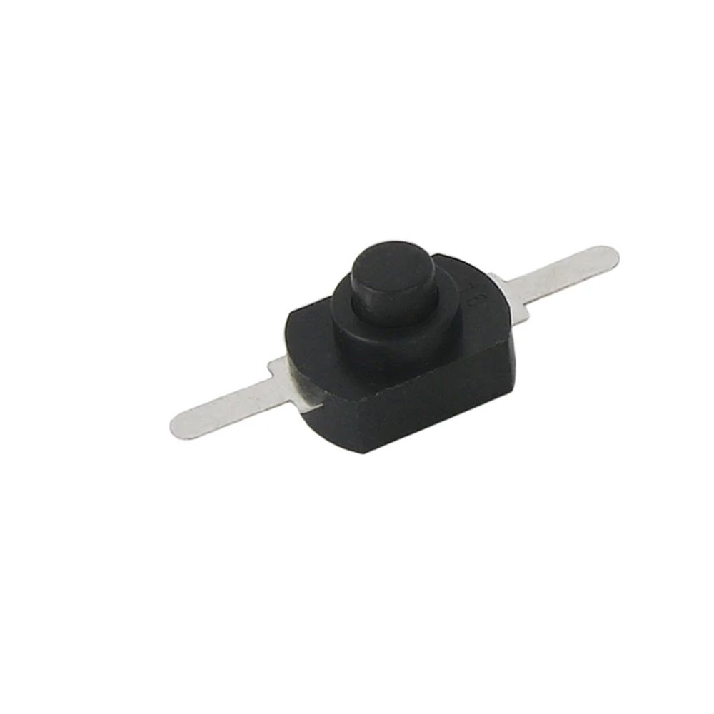 10PCS 12 * 8MM DC 30V 1A On Off Mini Push Button Switch for Electric Torch 1208YD Self Locking(Black)