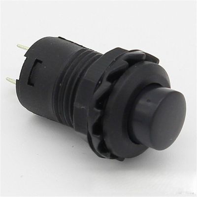 10pcs Red Green Yellow Black White Blue 12MM Self Momentary Push Button Switch(Black)