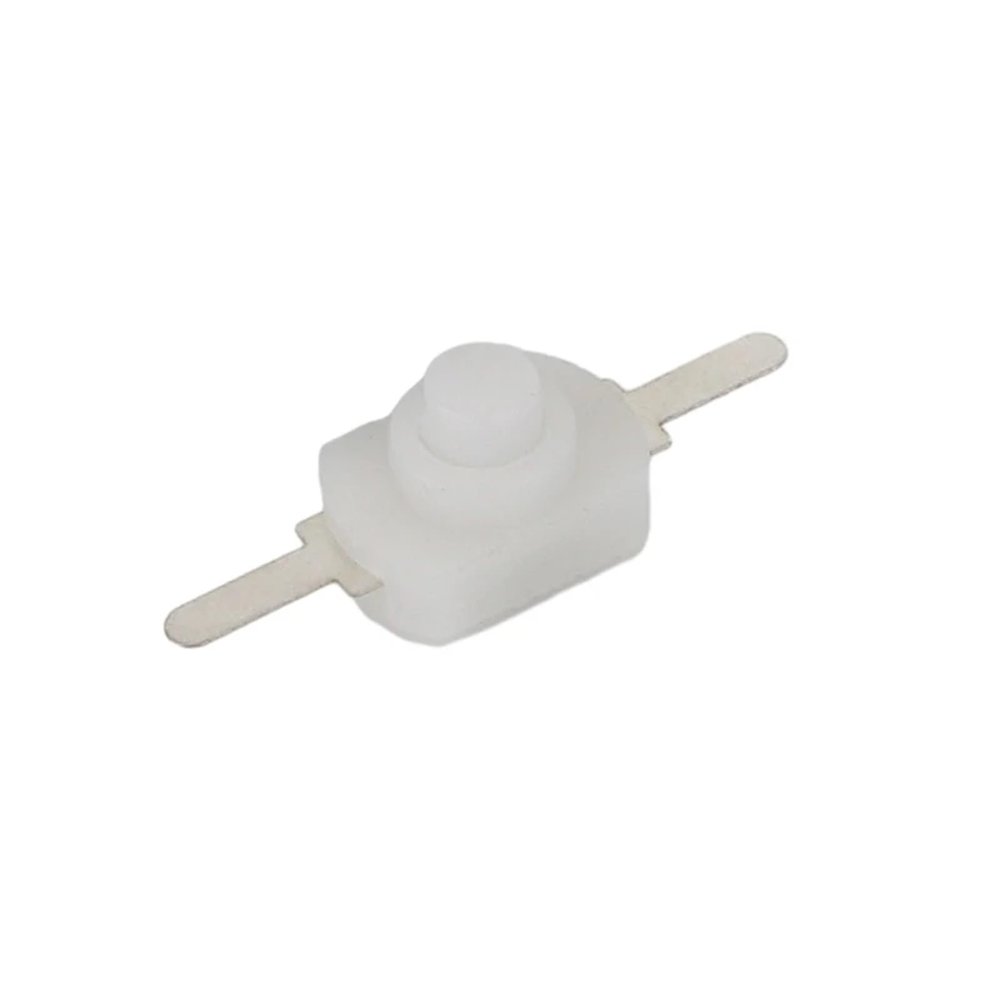 10PCS 12 * 8MM DC 30V 1A On Off Mini Push Button Switch for Electric Torch 1208YD Self Locking(White)