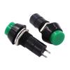10PCS Reset Switch PBS-11B Off-(ON) Normally Open no Locked 250VAC 1A Round Push Button Green view 1