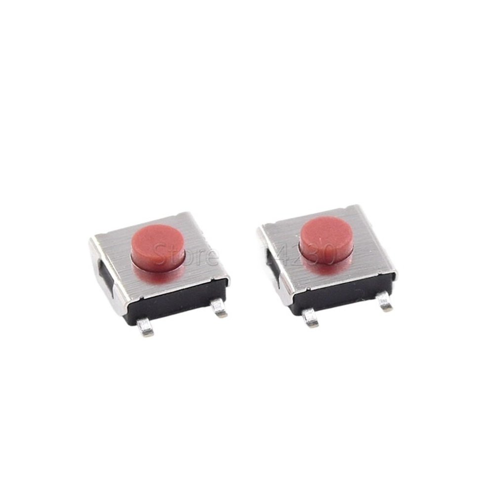 100Pcs 4Pin 5Pin Red SMD 6x6mm Tact Push Button Switch 6 * 6 * 2.5MM 6 * 6 * 3.1MM Micro Switch 6x6x3.1mm 6x6x2.5mm Momentary Switch(6x6x3.1mm 4Pin)