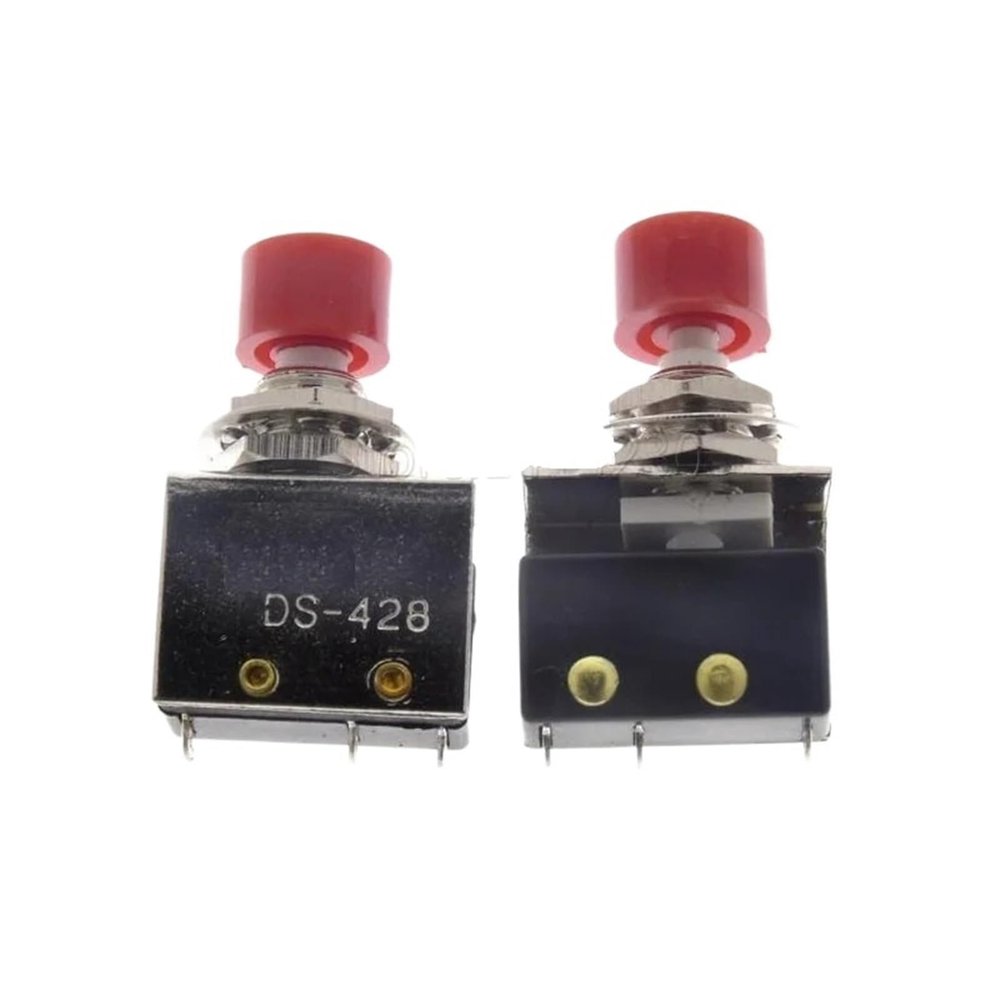 1pc DS-428 Red 8MM Push Button Switch ON-(ON) DS428 Self-Reset