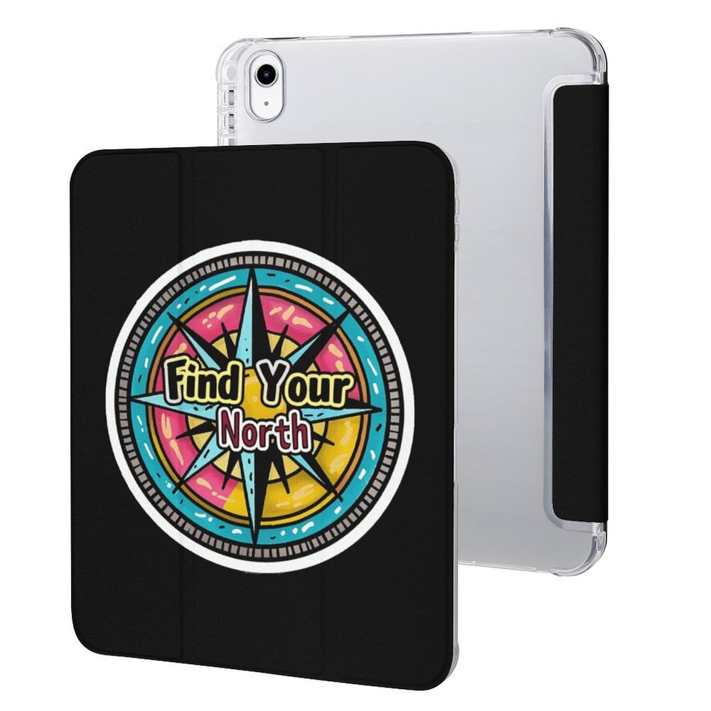 Find Your True North Compass Fashion Case Compatible with 10th Generation (2017/2018) 9.5/10.5/10.9 Inches Stand Cover