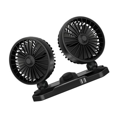 DIYEAH Usb Vehicle Electric Fan Adjustable Rotating Cooling Fan for Cars Trucks Suvs Low Noise Compact Design for Air Circulation Moisture Removal