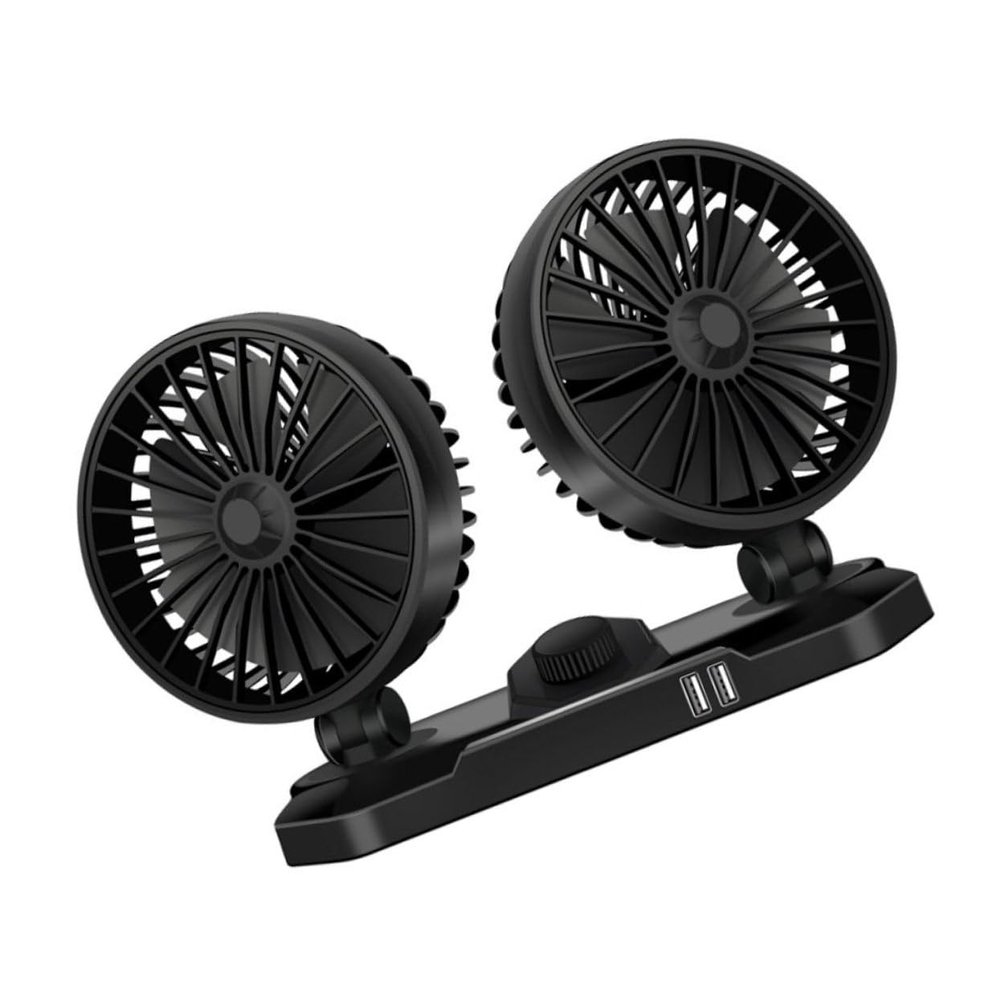 DIYEAH Usb Vehicle Electric Fan Adjustable Rotating Cooling Fan for Cars Trucks Suvs Low Noise Compact Design for Air Circulation Moisture Removal