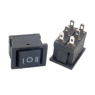 10PCS Push Button Switch 15mmx21mm 6PIN 6A 250V 10A 125V ON/Off/ON Rocker Switch 15X21mm