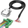 1Pcs DB37 DB9 DB15 DB25 Male Female Connector Wire Industrial 9/15/25/37Pin Terminal Line Shielded DB 9 15 25 37 RS232 Serial Cable(Silver,DB CONNECTOR_2M_DB CONNECTOR) view 1