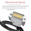 1Pcs DB37 DB9 DB15 DB25 Male Female Connector Wire Industrial 9/15/25/37Pin Terminal Line Shielded DB 9 15 25 37 RS232 Serial Cable(Silver,DB CONNECTOR_2M_DB CONNECTOR) view 4