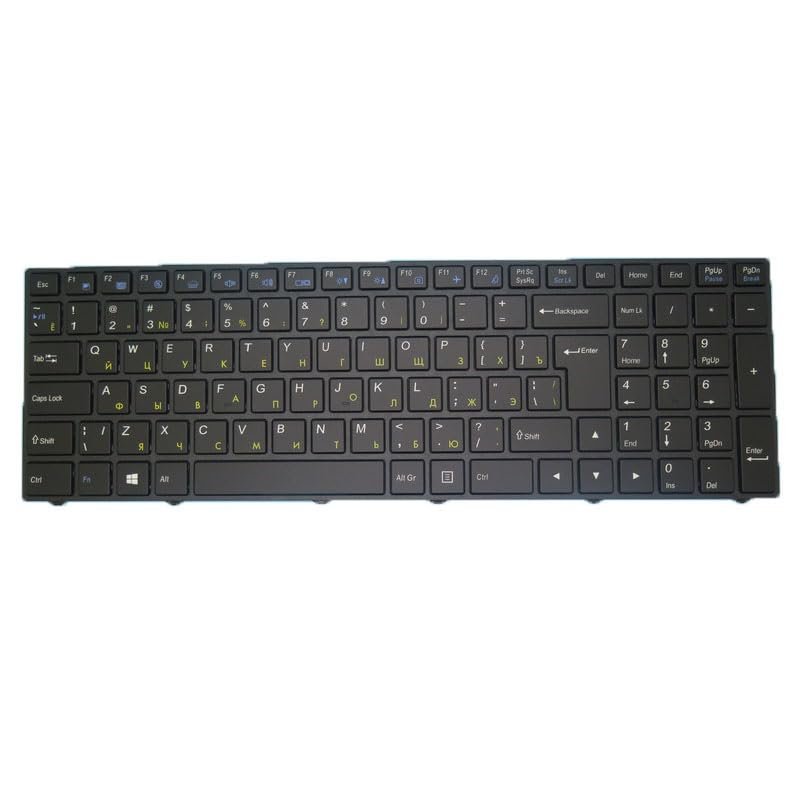 Laptop Backlit Keyboard for CLEVO N770GU N770WG N770WL N770WU N850HC N850HL N850HN Russian RU with Black Frame New