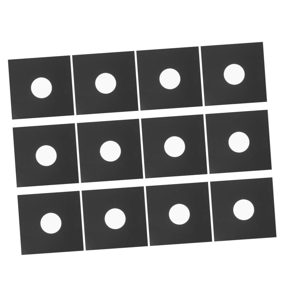 Outanaya 12pcs Kraft Blank Vinyl Record Jackets Protective Sleeves for Albums for Home Cafe and Bar Storage Safeguarding Your Vinyl Collection