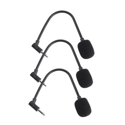 GALPADA 3pcs Portable Computer Microphone Set Straight Cutting Mic for Phones and Laptops Small Size Two Mono Channels and 4-Pole Pin for Home Office and Streaming