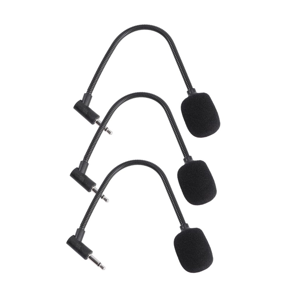 GALPADA 3pcs Portable Computer Microphone Set Straight Cutting Mic for Phones and Laptops Small Size Two Mono Channels and 4-Pole Pin for Home Office and Streaming