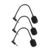 GALPADA 3pcs Portable Computer Microphone Set Straight Cutting Mic for Phones and Laptops Small Size Two Mono Channels and 4-Pole Pin for Home Office and Streaming view 1