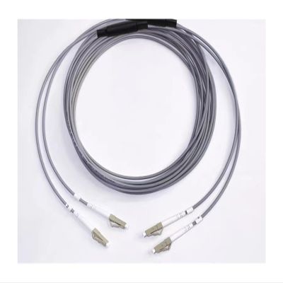 GHZHANG 20m 2 Core Armoured Fiber Optic Patch Cable 2C SM MM OM1 OM2 OM3 Indoor Outdoor LC SC FC ST LSZH TPU FTTH Jumper 2 Cores 20m (LC-LC,2C Gray OM2)